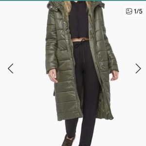 Just Fab Long Puffer Jacket XS